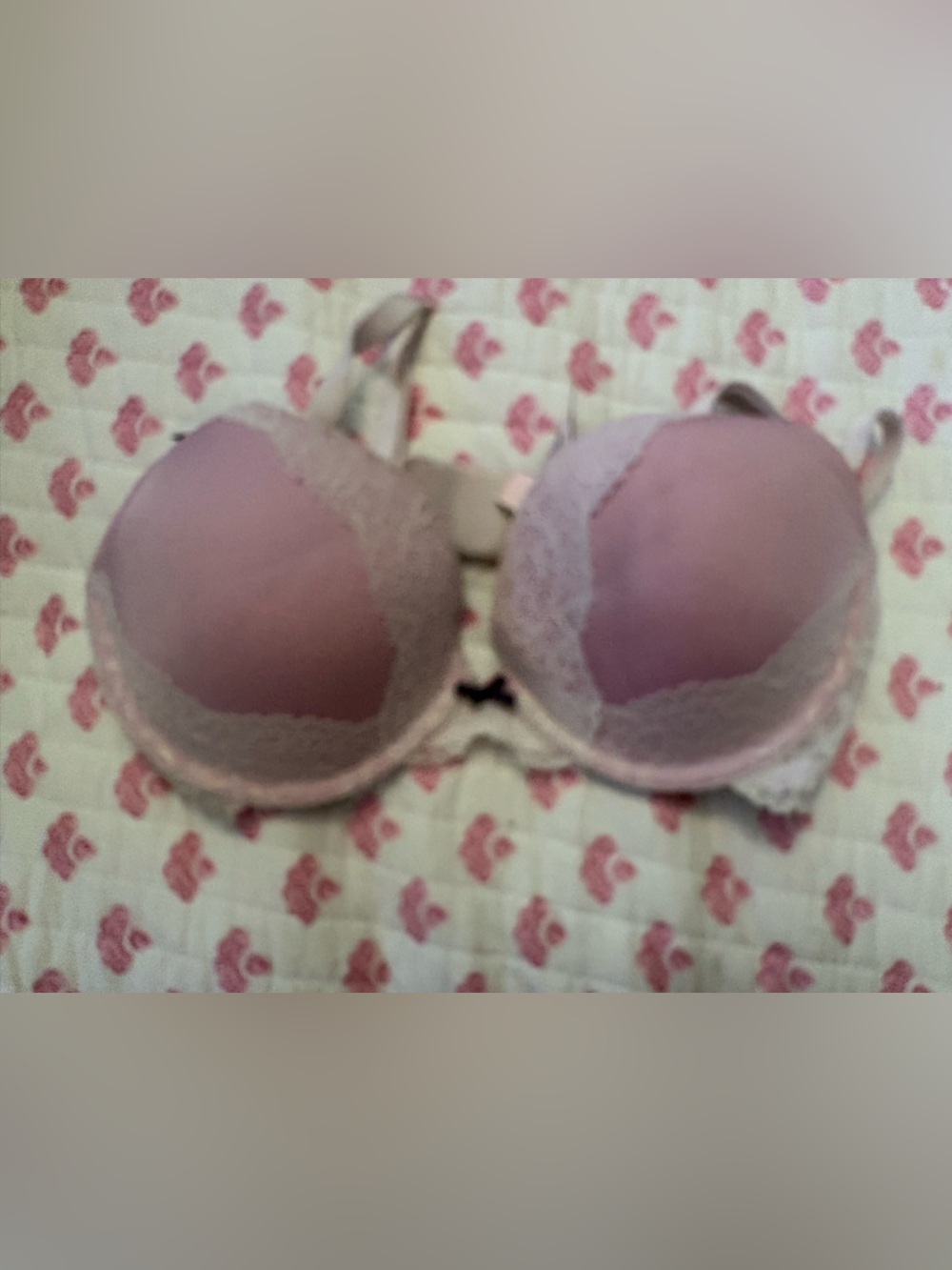 Victoria's Secret Light Mauve Lace Push-Up Bra. Size 34D.
